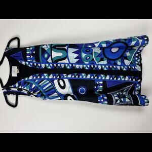 Vibrant Geometric Print Dress by Julie Brown - Size 4